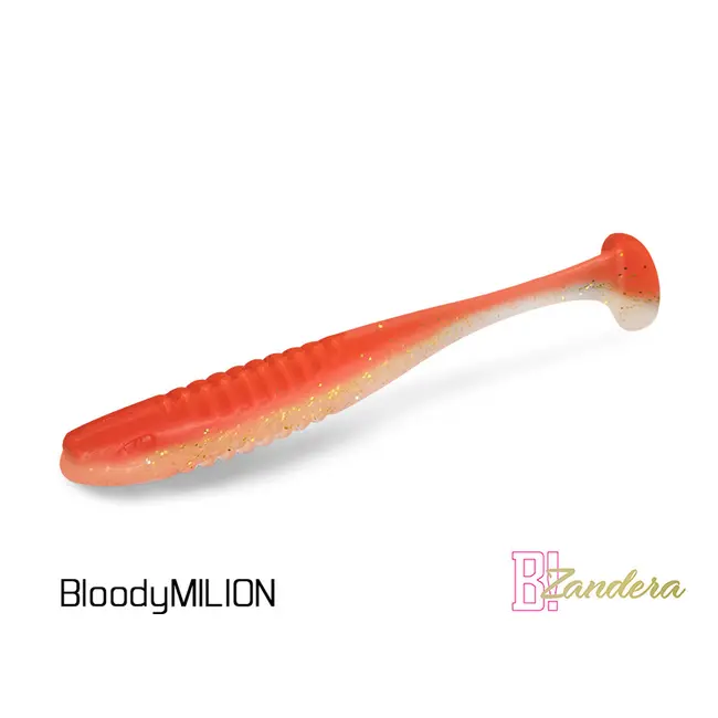 Shad Delphin ZANDERA UVs, 12cm, 5buc/blister, Culoare BloodyMilion