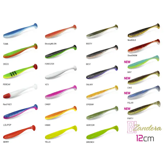 Shad Delphin ZANDERA UVs, 12cm, 5buc/blister, Culoare Candy