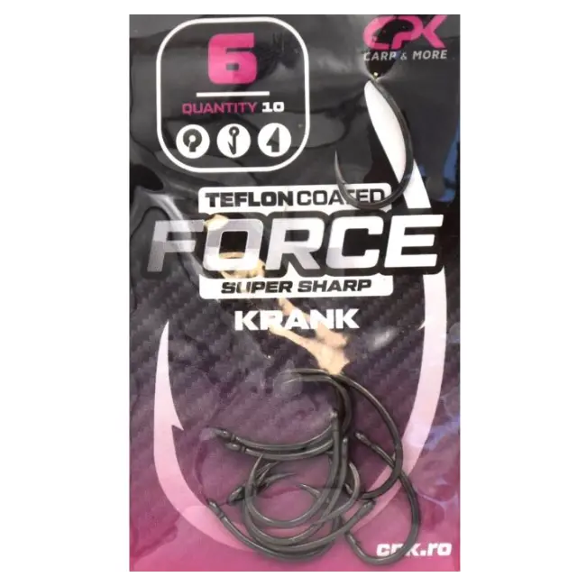Carlige CPK Force Teflon Coated Krank, 10buc/plic
