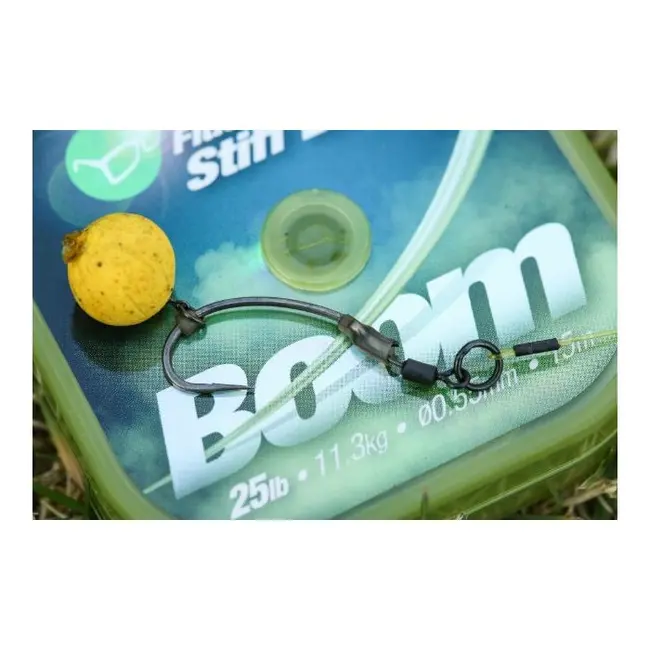 Fir Fluorocarbon Korda Boom Stiff Link 15m, Low Vis Green