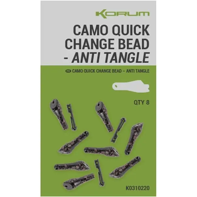 Conector Rapid Korum Camo Quick Change Bead - Anti Tangle, 8buc/plic