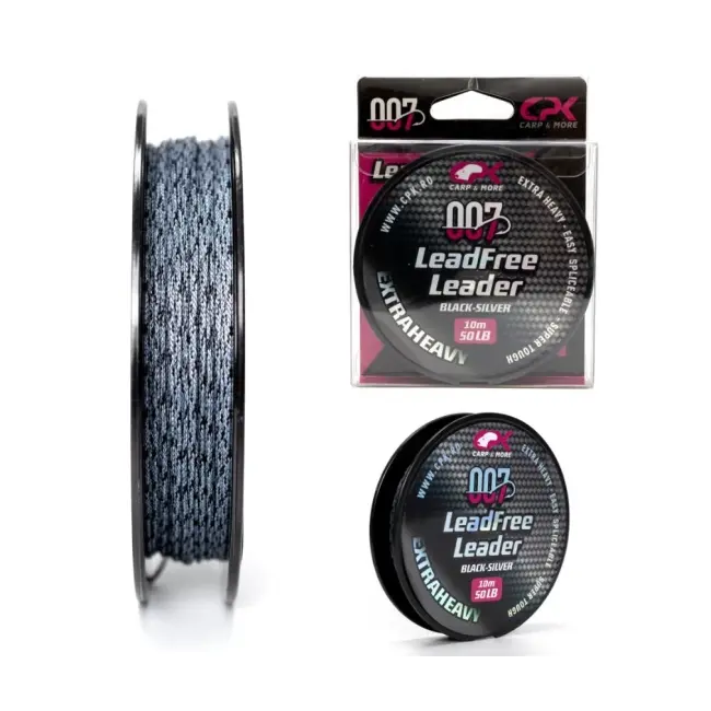 Fir Textil CPK Lead Free Leader, Black Silver, 50lbs, 10m
