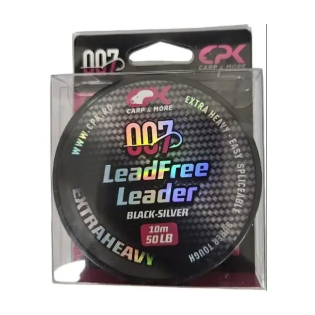 Fir Textil CPK Lead Free Leader, Black Silver, 50lbs, 10m