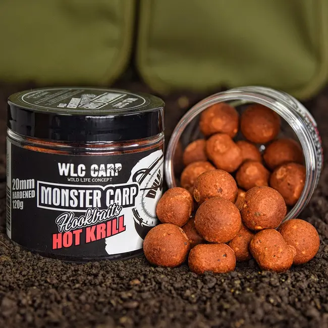 Boilies WLC Monster Carp ,Hot Krill, 120g – Momeala Crap Mare, Aroma Krill si Ton