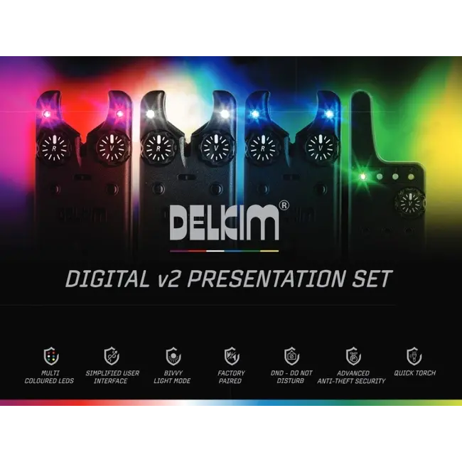 Set Avertizoare Pescuit Delkim Txi-D V2 Presentation – 3 Avertizoare + Receptor Rx-D