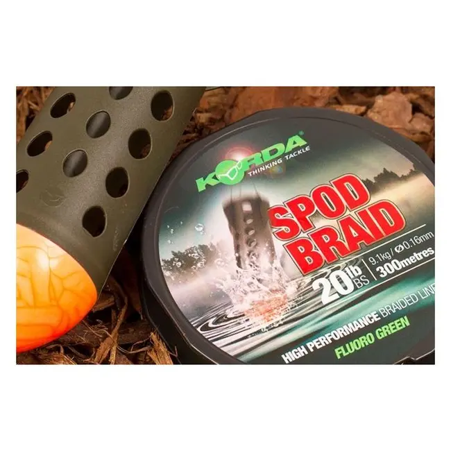 Fir Textil Korda Spod Braid Fluoro Green, 0.16mm, 9.1kg, 300m