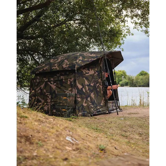 Cort pescuit premium FOX Frontier II Camo - material VenTec 20.000 mm