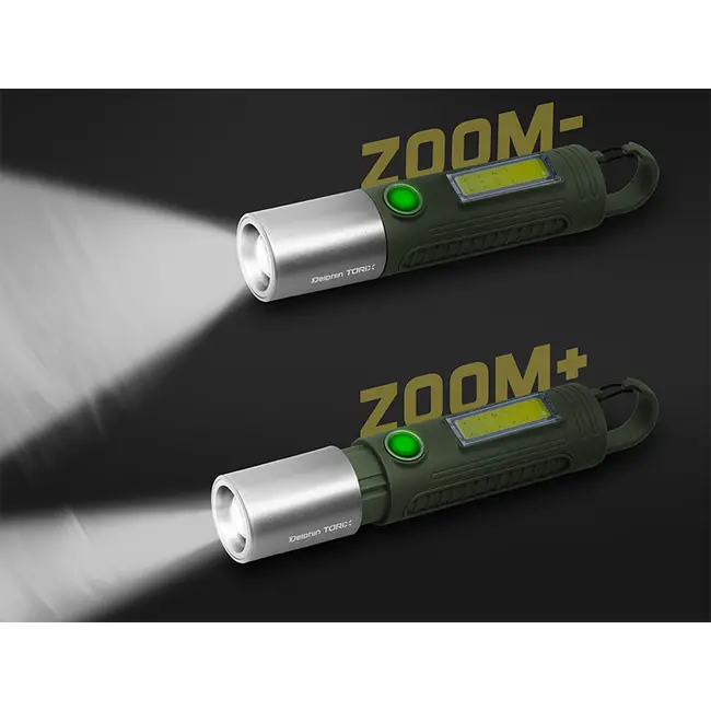 Lampa Camping Delphin TORIX – 170lm, Zoom, LED Verde