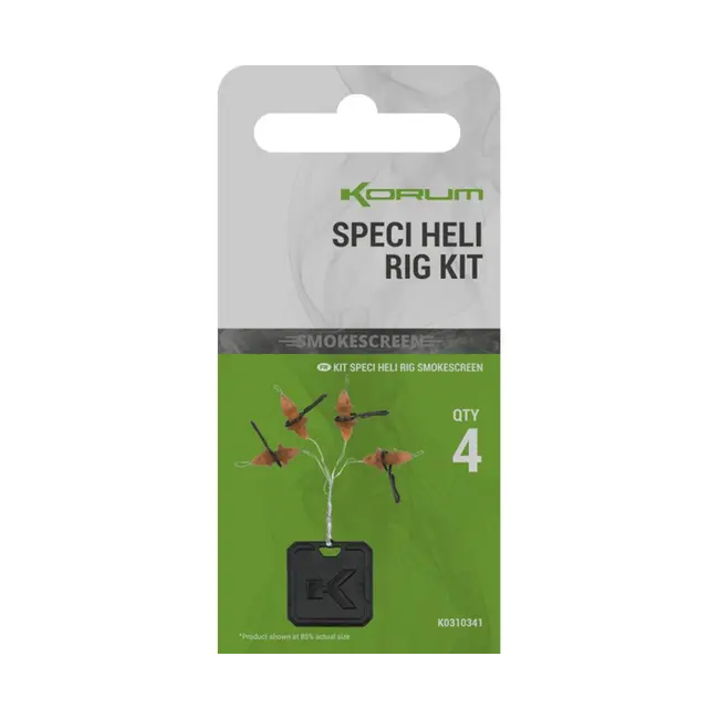 Agrafa Rapida cu Opritor Korum Smokescreen Speci Heli Rig Kit – 4 buc/plic