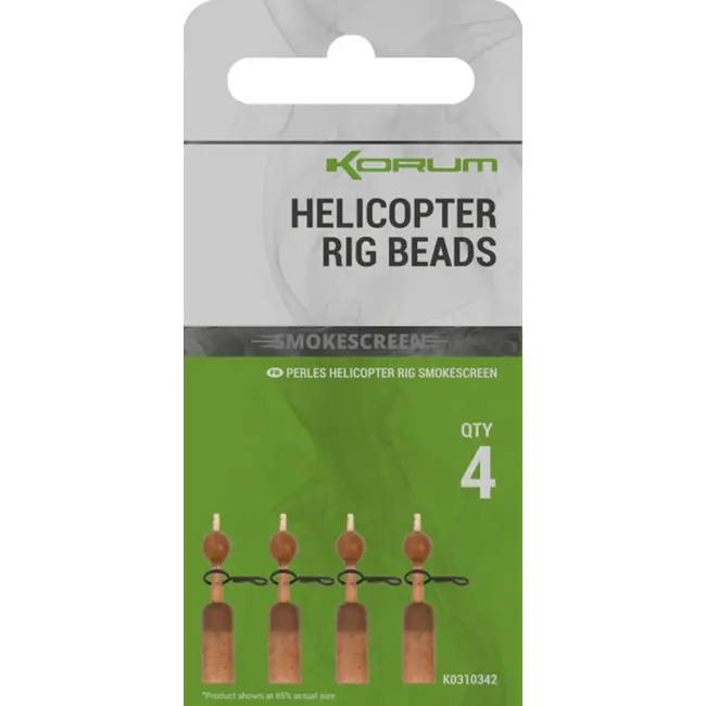 Bilute Antisoc cu Agrafa Rapida Korum Smokescreen Helicopter Rig Beads, 4buc