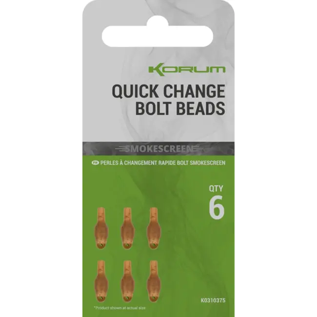 Conector Rapid Korum Smokescreen Quick Change Bolt Bead, 6buc/plic