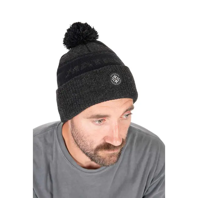 Fes Matrix Grey Sherpa Bobble Hat