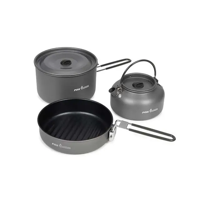 Set Vesela Fox Cookware 3 Piece Cook Set – Tigaie, Cratita și Ceainic