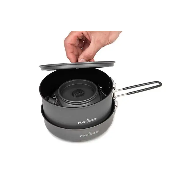 Set Vesela Fox Cookware 3 Piece Cook Set – Tigaie, Cratita și Ceainic