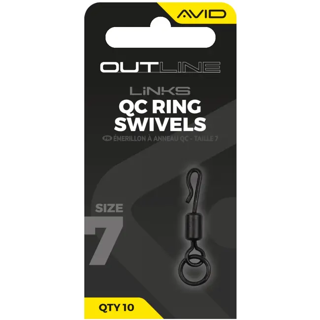 Vartej cu Anou si Agrafa Rapida Avid Carp Quick Change Ring Swivel – 10 buc/plic