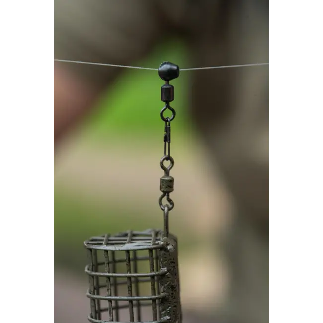 Vartej cu Margea Culisanta si Agrafa Korum Smokescreen Feeder Bead, 8buc/plic