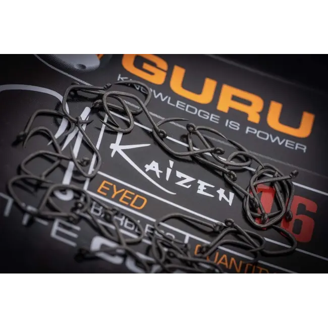 Carlige Guru Kaizen Eyed Barbless – 10buc/plic, Puternice si Durabile