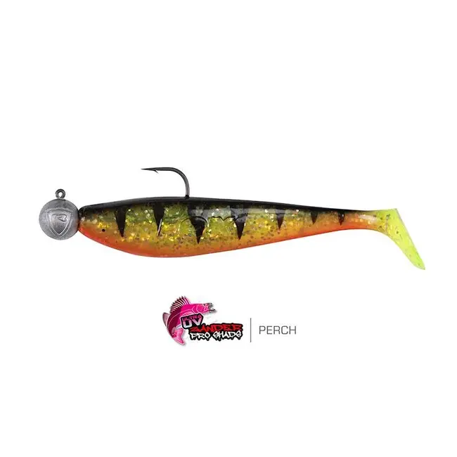 Fox Rage Loaded Zander Pro Shads cu Jig, 7.5cm, 5g,1/0, pret/buc