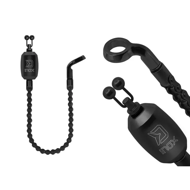 Hanger cu Lant Delphin INOX Black – Indicator de muscatura din otel inoxidabil