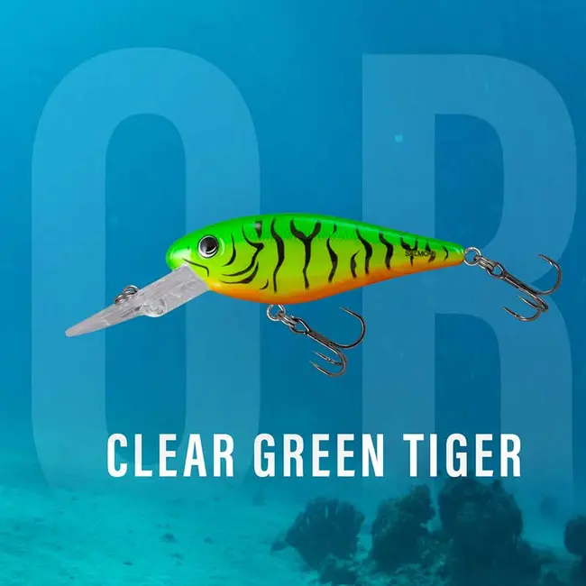 Vobler Salmo Rattlin Executor Floating, Clear Green Tiger, 7cm