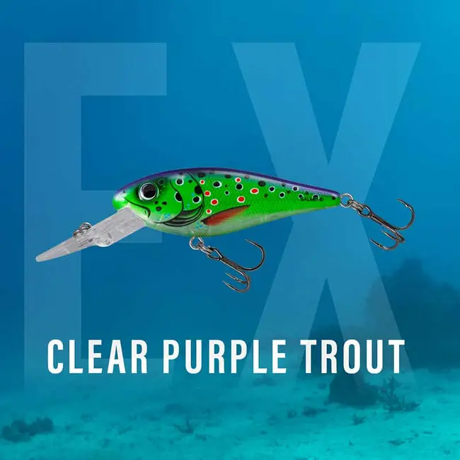 Vobler Salmo Rattlin Executor Floating, Clear Purple Trout, 7cm