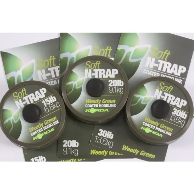 Fir Textil Korda N-Trap Soft Coated, Weedy Green, 20m