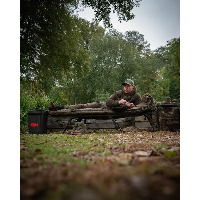 Pat + Sac de Dormit FOX Duralite All Season Sleep System, 6 Picioare, 207x79x34.5-43.5cm