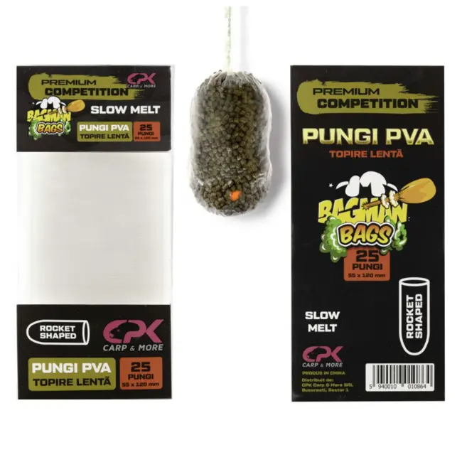 Pungi PVA CPK Bagman Premium Competition, Slow Melt, 25buc