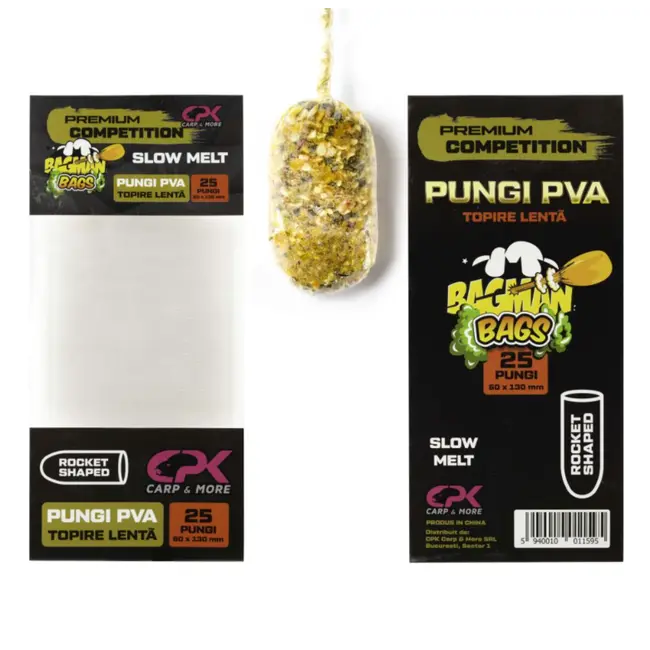 Pungi PVA CPK Bagman Premium Competition, Slow Melt, 25buc
