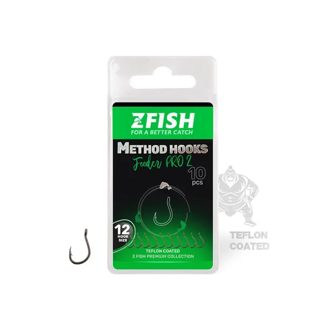 Carlige ZFish Method Feeder Pro 2 - Acoperire Teflon, Marimi 6-14