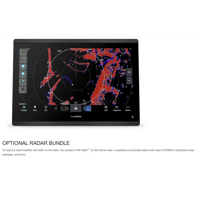 Sonar Chartplotter Garmin GPSMAP 1623xsv, Worldwide SideVu ClearVu CHIRP, fara Sonda