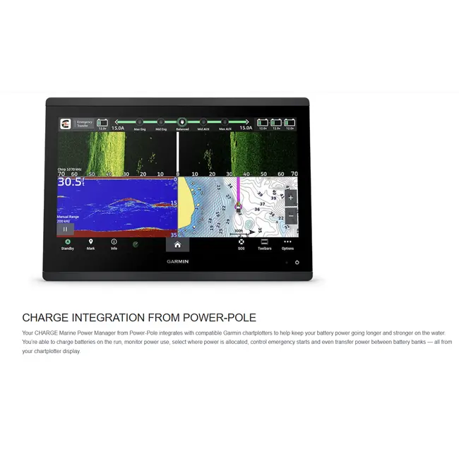 Sonar Chartplotter Garmin GPSMAP 1623xsv, Worldwide SideVu ClearVu CHIRP, fara Sonda