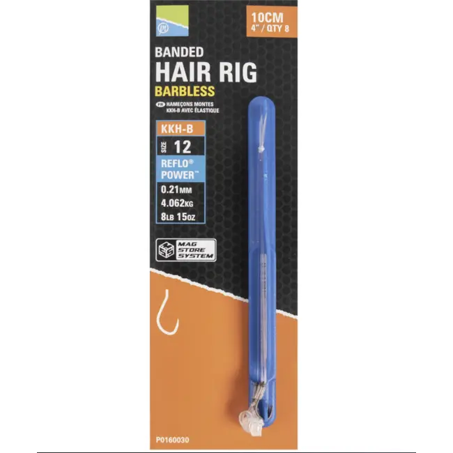 Carlige Legate Preston KKH-B Banded Hair Rigs, 8buc/plic