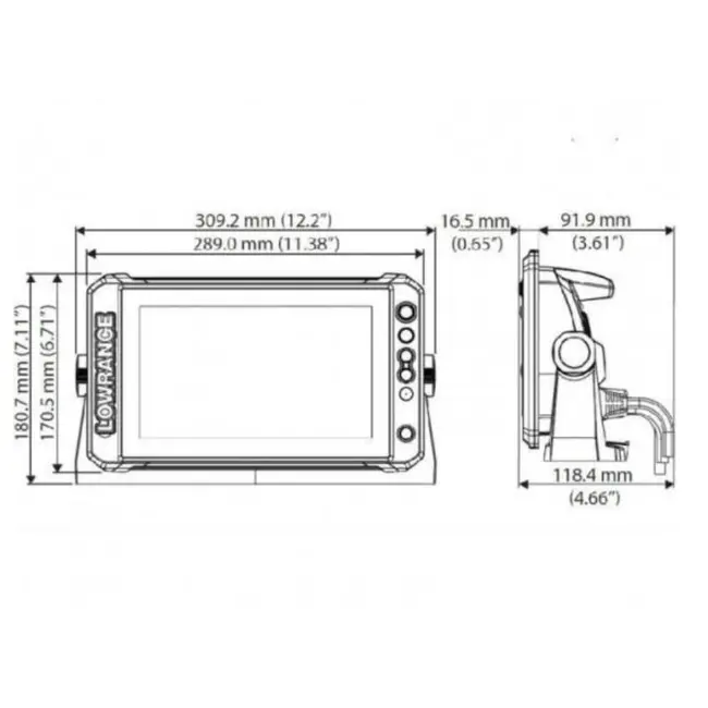 Sonar pescuit Lowrance Elite FS 9 (ROW), sonda Active Imaging 3-in-1