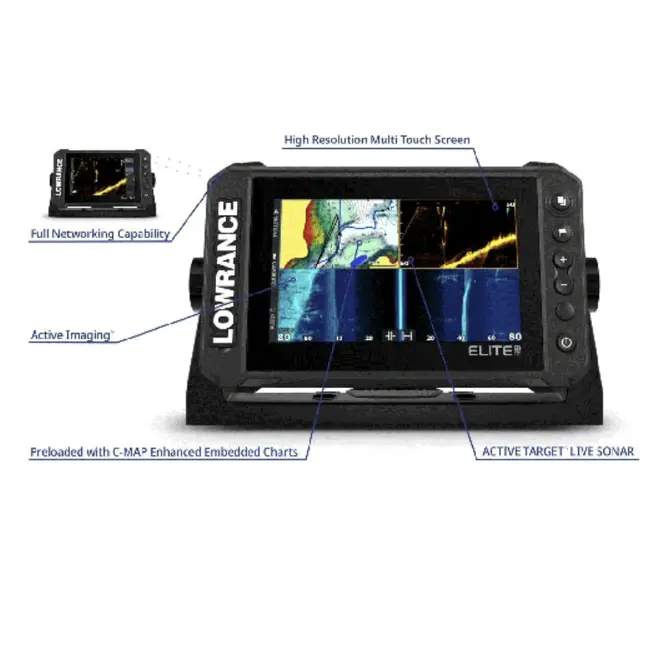 Sonar pescuit Lowrance Elite FS 7 (ROW), sonda Active Imaging 3-in-1
