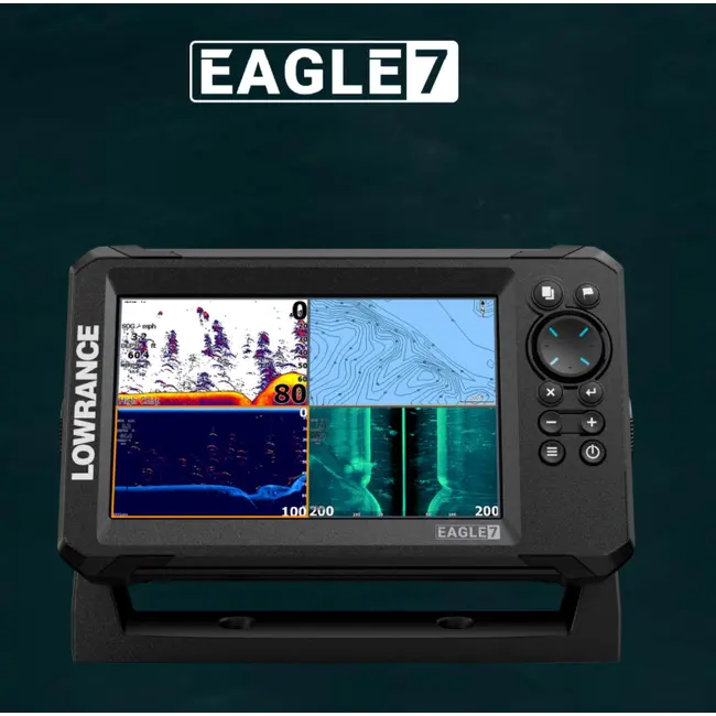 Sonar pescuit Lowrance Eagle 7, sonda SplitShot HD