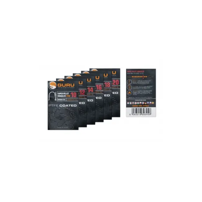 Carlige Guru Super Pellet Waggler Eyed Barbless, 10buc/plic