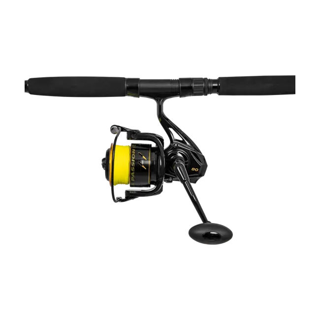 Combo BLACK CAT Hard Core Combo Bank Rod 3.0m, 600g, 2seg + Black Passion FD 80 Reel + Fir Textil