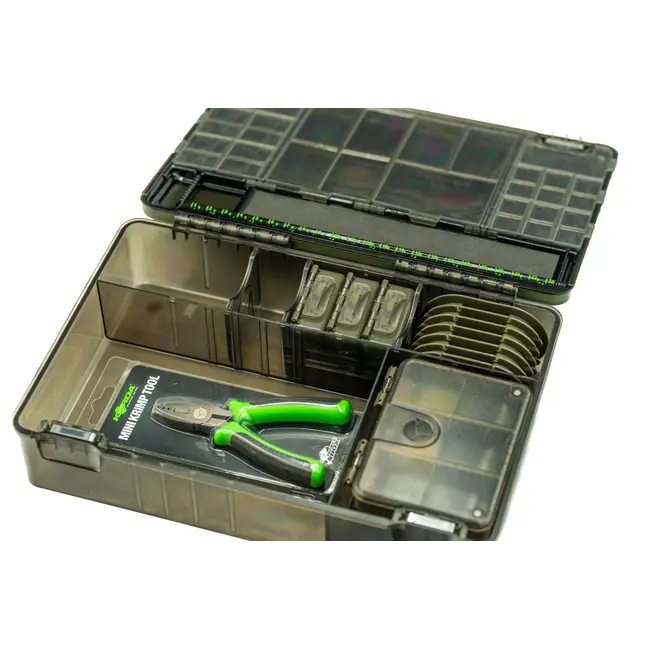 Cutie Organizator Korda Tackle Box Bundle 29 Compartimente + Cleste Sertizare