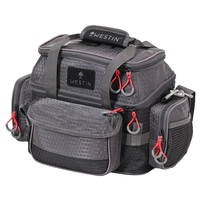 Geanta Accesorii Westin W4 Lure Bag Plus + 4 Cutii, Small, Titanium Black, 40x22x25cm