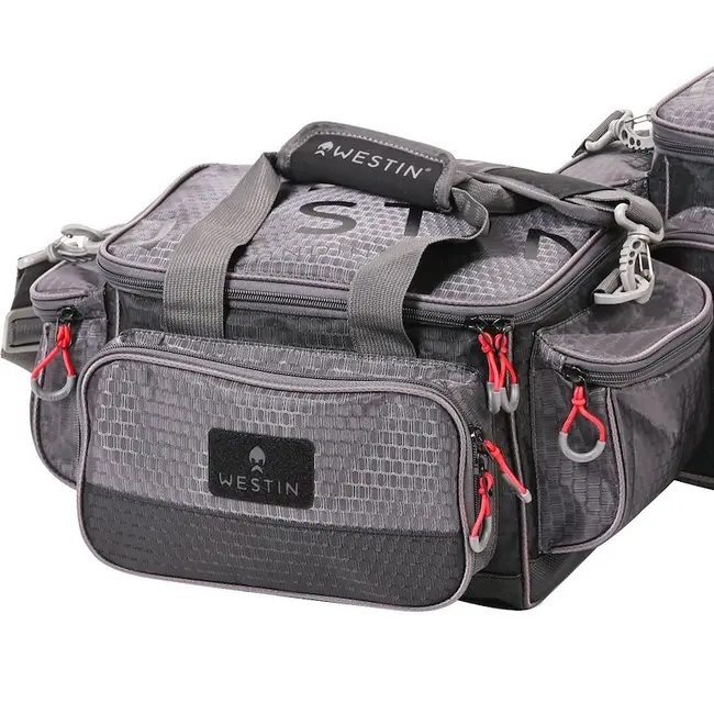 Geanta Accesorii Westin W4 Lure Loader + 4 Cutii, Small, Titanium Black, 43x25x22cm
