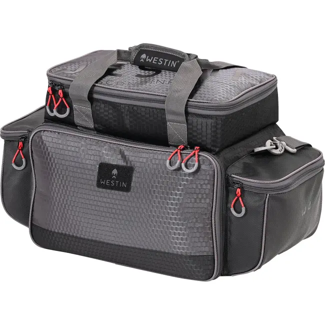 Geanta Accesorii Westin W4 P&T Master Bag + 5 Cutii, Large, Titanium Black, 57x25x31cm