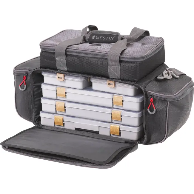 Geanta Accesorii Westin W4 P&T Master Bag + 5 Cutii, Large, Titanium Black, 57x25x31cm