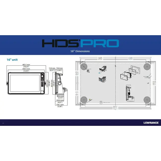Sonar Lowrance HDS PRO 16 inch + sonda ActiveImaging HD 3-in-1
