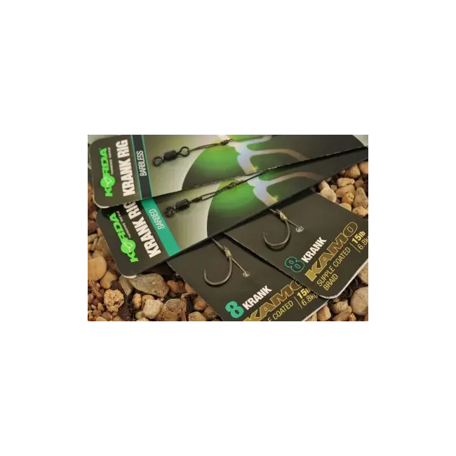 Montura Korda Krank Ready Rig Barbed + Free Extenda Stops, 1buc/blister