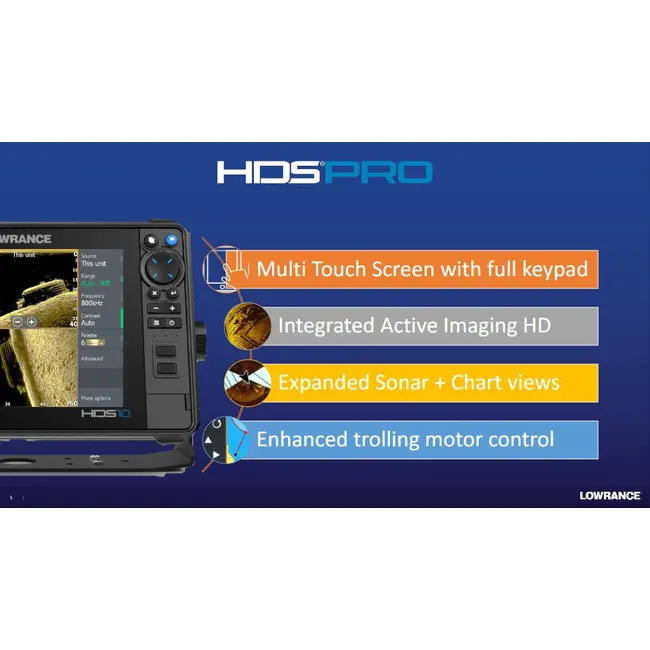 Sonar Lowrance HDS PRO 12 inch + Sonda ActiveImaging HD 3-in-1
