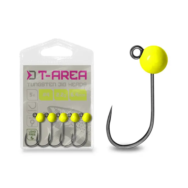 Jig Tungsten Delphin T-AREA BL,5 buc - Galben Fluo