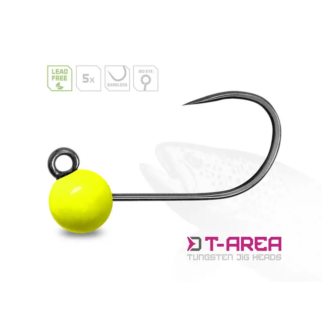 Jig Tungsten Delphin T-AREA BL,5 buc - Galben Fluo