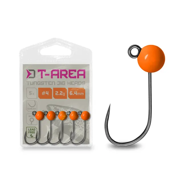Jig Tungsten Delphin T-AREA BL,5 buc - Portocaliu Fluo