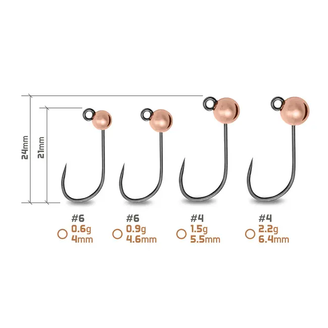  Jig Tungsten Delphin T-AREA BL , 5 buc - Cupru
